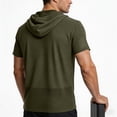 thumbnail image 6 of Abomasnow Men's Athletic T-Shirts Short Sleeve Mesh Hooded Shirts Casual Breathable Lightweight Workout Gym Hooded Tee Shirts, 6 of 9