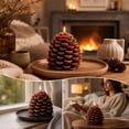 thumbnail image 6 of Cadancy Pine Cone Shape Scented Candles Soy Wax Aromatherapy Home Decor Tabletop Centerpiece Christmas Winter Holiday Decoration Indoor Fragrance Gift Set Party Seasonal Ornament, 6 of 7