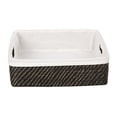 thumbnail image 3 of Kouboo Laguna Rattan Shelf Basket with Liner, Decorative Storage Basket, Organizer For Shelves, Black Wash, 3 of 6