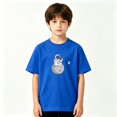 thumbnail image 2 of Astronaut Moon Fishing Boys Graphic Tees Space Kids T-Shirt 100% Cotton Short Sleeve Tops Ages 4-13Y, 2 of 5