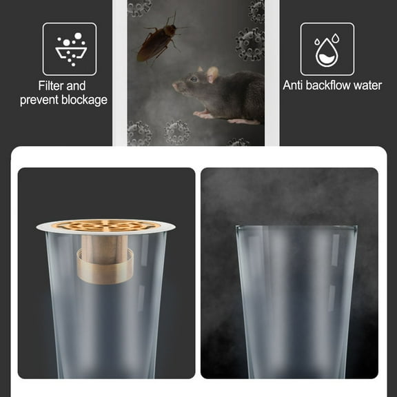 1Pc Bath Stopper Plug Sink Copper Core Strainer Shower Floor Drain Sewer