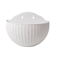 thumbnail image 1 of Wweixi Flower Pot Wall Mounted Hanging Basket Planter Bucket Garden Plant Container Exquisite Solid Color Balcony Home White/L, 1 of 1