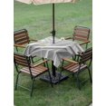 thumbnail image 4 of Outdoor Tablecloth with Umbrella Hole for Patio/Picnic/Party/Camping, Grey Geometric Waterproof Table Cloth Square Cover Washable, Modern 3D Relief Abstract Minimalist (60"x 60"), 4 of 9