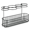 thumbnail image 5 of mDesign Metal Cabinet/Wall Mount Hair Care Styling Tool Storage Basket - Black, 5 of 5