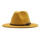 thumbnail image 4 of Sombrero de Jazz elegante a la moda de estilo coreano, cinturón de cuero para primavera y otoño e invierno, sombrero de Jazz informal de lana a la moda para mujer, 4 of 6