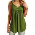 thumbnail image 2 of Womens Tank Tops V Neck Casual Summer Sleeveless Tops Button Up Solid Color Shirts, 2 of 4