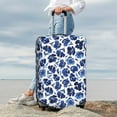 thumbnail image 4 of Uemuo Blue Ink Flowers Printed Washable Luggage Cover - Fashion Suitcase Protector Fits 18-32 Inch Luggage -Small, 4 of 9