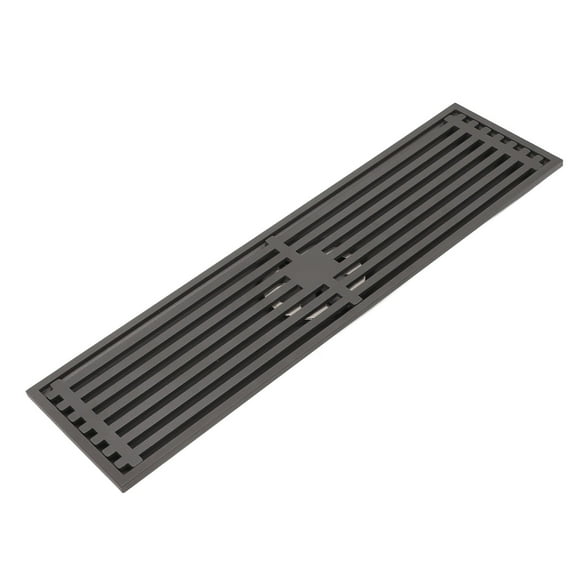 Stainless Steel Shower Floor Drain, Linear Shower Drain Dark Grey For Bathroom