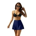 thumbnail image 3 of Women Swim Skirt Short with Side Pockets Bathing Suit High Waist Swimsuit Bottom, 3 of 7