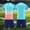 Blue A, variant on Kids Jersey Soccer Set Summer 2026 Quick Dry Gradient Short Sleeve T-shirt and Shorts Mesh Soccer Sets for Sport Training Blue L