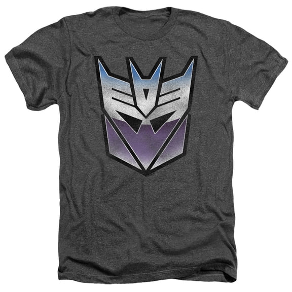 Transformers - Vintage Decepticon Logo - Heather Short Sleeve Shirt - Small