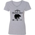 thumbnail image 3 of Inktastic Grammie Bear Grandma Women's V-Neck T-Shirt, 3 of 5
