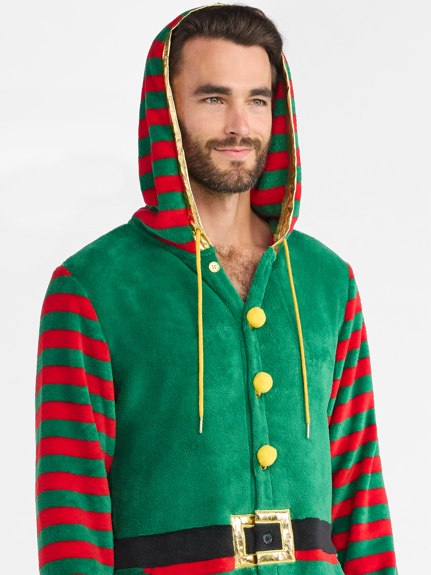 Christmas Men's SantaCon One-Piece Elf Union Suit from Holiday Time, Sizes M-XL