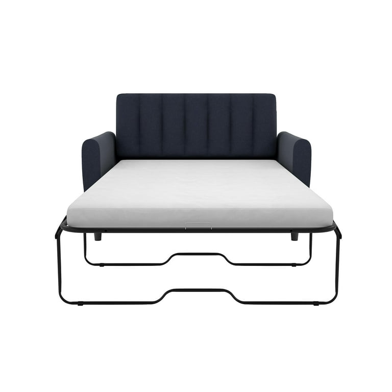 Novogratz brittany loveseat sleeper sofa 2024 with memory foam twin mattress
