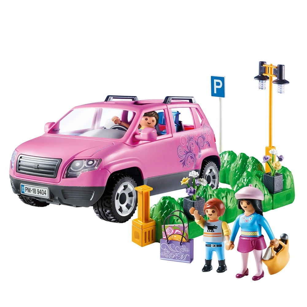 PLAYMOBIL Family Car with Parking Space Doll Playset