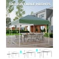 thumbnail image 2 of 10x10 Pop Up Canopy - Beach Tent with One Push Setup - Easy Outdoor Sun Shade for Events, Parties, Camping - Gazebo with 4 Sandbags & Carrying Bag, 3 Adjustable Height, 2 of 7