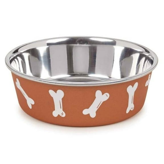 PetEdge ZW8006 60 24 ProSelect Stainless Steel Goodie Copper Pet Bowl - Extra Large