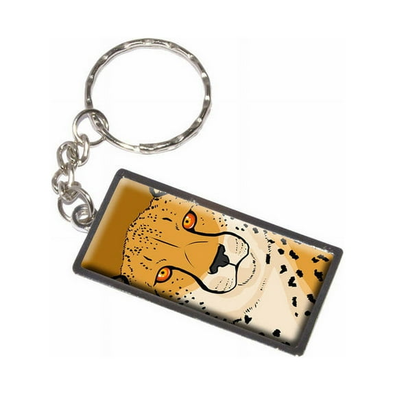 Cheetah Safari Big Cat Keychain Key Chain Ring