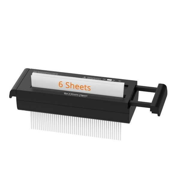 Destructora de papel Suntiko de 6 hojas, corte en tiras, portátil