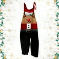 thumbnail image 2 of Bmisegm Combinaison à Bretelles Imprimé de Noël Tendance pour Femmes, Col Rond, Quatre Vêtements de Noël pour Femmes, Marron P, 2 of 3