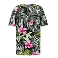 thumbnail image 5 of PeiLuo Women's Summer Tops: Dressy Casual Short Sleeve Button V Neck T-Shirts, Trendy Cute Tees with Floral Boho Tunic Blouses, 5 of 5