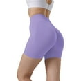 thumbnail image 2 of Gibobby Shorts Yoga Pantalones de yoga de cadera de melocotón para mujer Fitness Elástico Transpirable Levantamiento de cadera Deportes casuales Pantalones de fitness para cor(Morado, XL), 2 of 5
