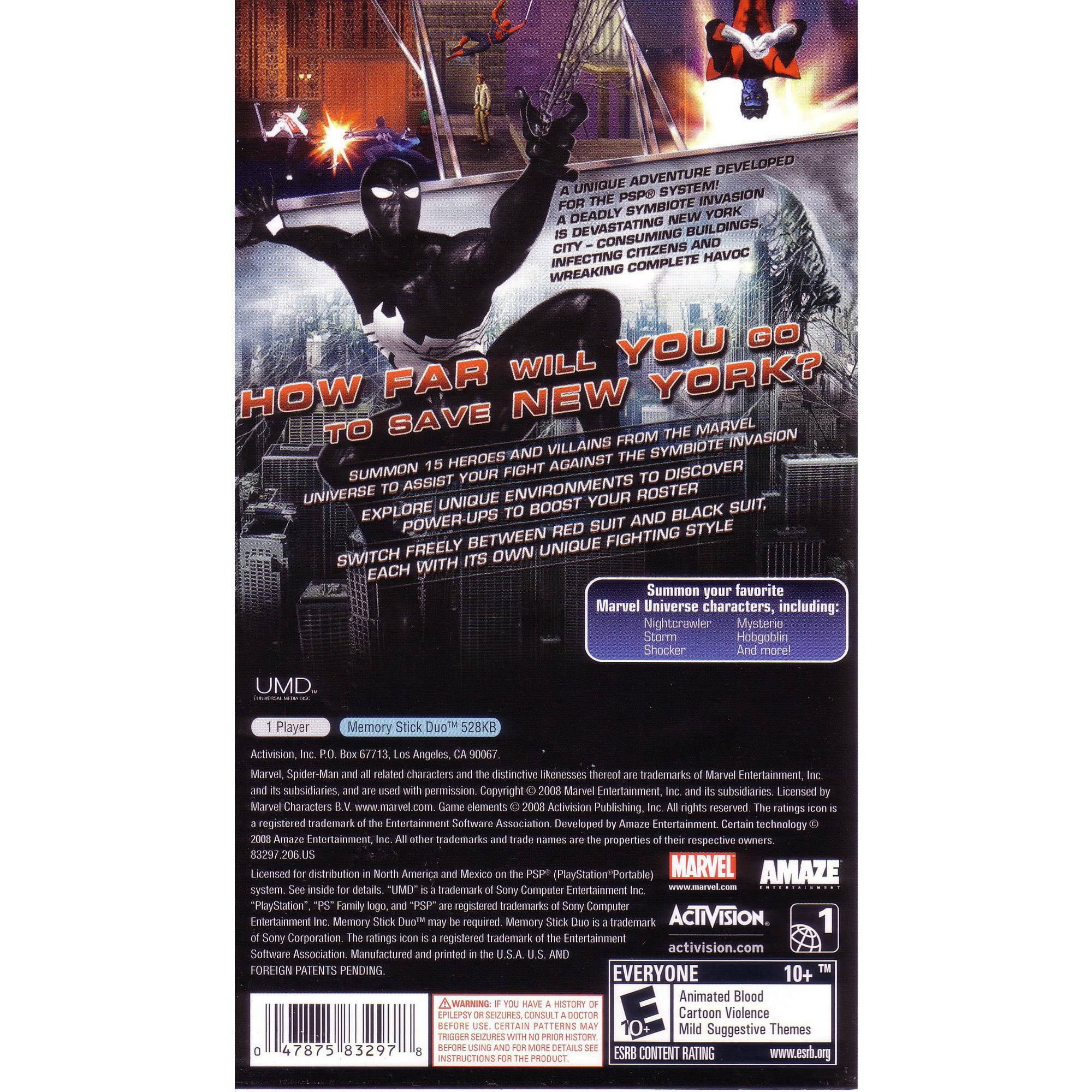 Spider-Man - Web of Shadows (USA) ISO < PSP ISOs