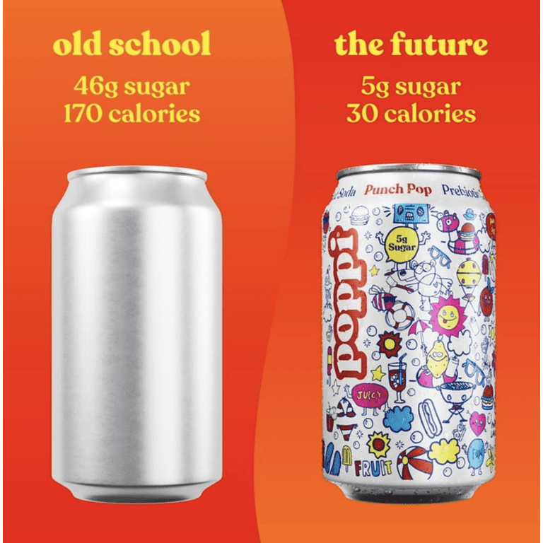 poppi Punch Pop Prebiotic Soda, 12 oz, 2 Pack, 8 Cans - Walmart.com