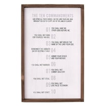 Christian Art Gifts 10 Commandments Wall Plaque - Exodus 20:2