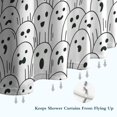 thumbnail image 6 of Black and White Halloween Ghosts Shower Curtain 72"x72" ,Bathroom Decorative Shower Curtains Set with 12 Hooks,Modern Waterproof Washable Shower Curtain, 6 of 6