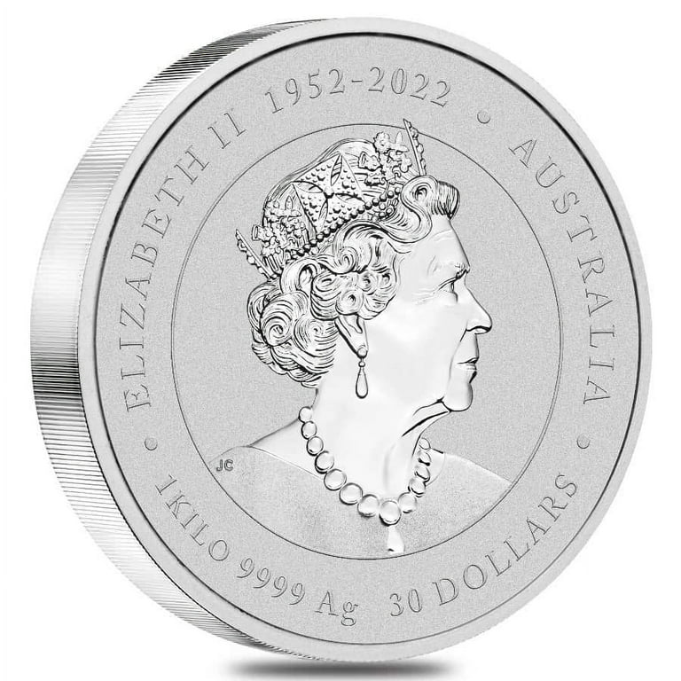 Australian Perth Mint 2024 1 Kilo Silver Lunar Dragon BU, Bullion