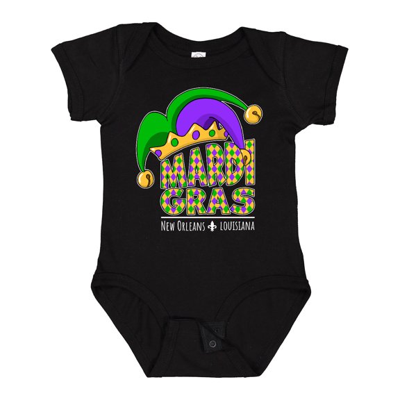 Inktastic Mardi Gras New Orleans Louisiana Jester Hat Boys or Girls Baby Bodysuit