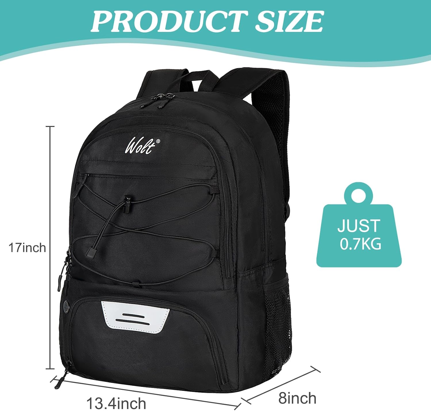 WOLT Soccer Bag Backpack with Shoe Compartments photo 3