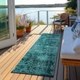 thumbnail image 6 of Addison Rugs Chantille Indoor/Outdoor Transitional Organic Teal Washable Runner Rug, 2'3" x 7'6", 6 of 6