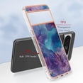 thumbnail image 5 of Designed for Google Pixel 8 Pro Marble Case, Ultra Thin Girls Women Plating Marble Designed Flexible Soft TPU IMD Marble Protective Case Cover for Google Pixel 8 Pro - Purple, 5 of 7