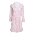 thumbnail image 3 of Bata de laboratorio de manga larga para mujer, bata médica profesional con solapa con muescas y bolsillos grandes, uniforme de enfermera, farmacéutica y esteticista, 3 of 5