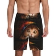 thumbnail image 6 of Haiem Animal Cat Men's Pajama Short with Soft Woven Cotton Elastic Waistband Sleep Short-3X-Large, 6 of 8