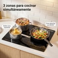 thumbnail image 1 of Cocina de Inducción de 3 Quemadores 2000W, Placa Eléctrica Empotrable con Función Boost, 10 Niveles 60°C-240°C, 1 of 8