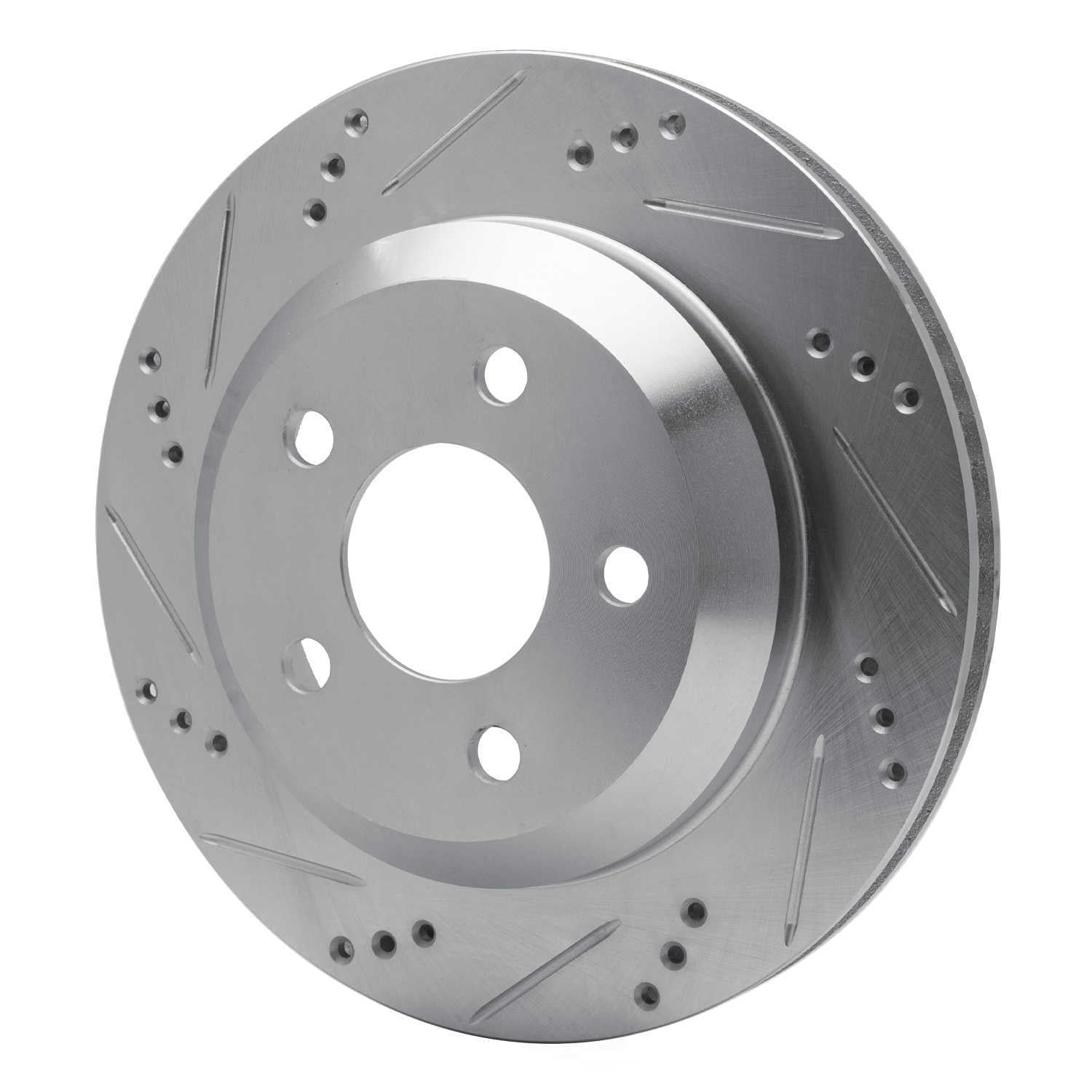 Dynamic Friction Company 631-52013L DFC Brake Rotor - Drilled And Slotted - Silver