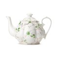 thumbnail image 1 of Btat- Tetera Floral 38 Oz Blanca Con Rosas Verdes Y Adornos Dorados Tetera De Porcelana Cerámica Apta Para Lavavajillas Regalos De Navidad, 1 of 5
