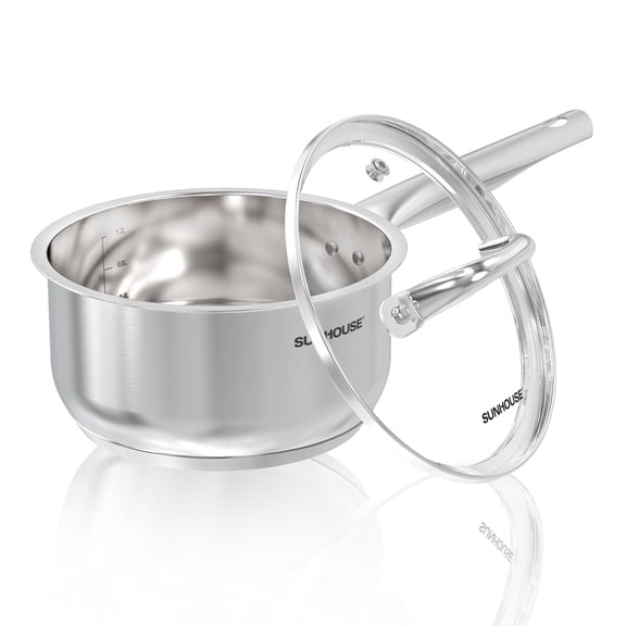 Sunhouse 2-Quart Stainless Steel Saucepan with Lid