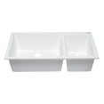 thumbnail image 3 of Pemberly Row White 34" Double Bowl Undermount Granite Composite Kitchen Sink, 3 of 9