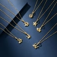 thumbnail image 6 of AOROCO Initial Necklaces for Women - 14K Gold Plated Dainty Trendy Letter Pendant Initial B Necklace Personalized Necklace Jewelry Gifts, 6 of 8