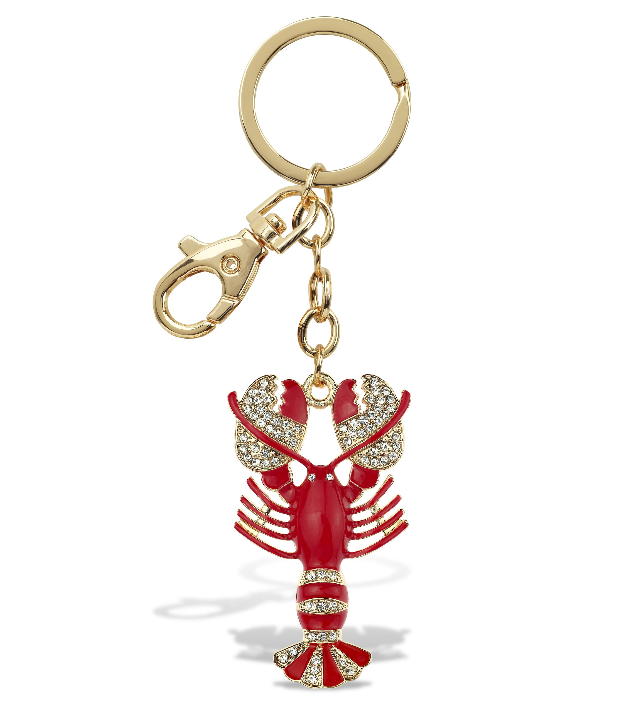 Aqua79 Sparkling Chihuahua Dog Keychain - Gold Rhinestone Charm With Lobster Clasp For Keys, Bag, Purse