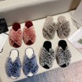 thumbnail image 5 of Pantuflas de casa para mujer, puntas abiertas, cómodas, interiores, cubiertas de felpa, pantuflas planas Wmkox8yii hj789, 5 of 5