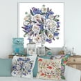 thumbnail image 2 of Designart 'Bouquet Peonies In Blue and White' Traditional Framed Canvas Wall Art Print, 2 of 5
