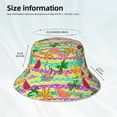 thumbnail image 3 of Bingfone Multicolored Tropical Bucket Hat for Men Women,Packable Reversible Printed Sun Hats,Fisherman Outdoor Travel Hiking Beach Caps, 3 of 7