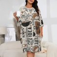 thumbnail image 2 of Coffee Themed Sleepshirts For Sleeping Travels Loose Sleepdress Pajama Dress Soft Nightdress Sleepwear, 2 of 7