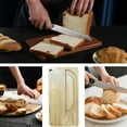 thumbnail image 5 of Valentine's Day Clearance, Bread Bow 8 Inch with Matching Crumb Tray Left Right Handed Design Serrated Rustic Farmhouse Kitchen Tool Loaf Slicing Gadget | for Restaur, 5 of 5