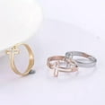 thumbnail image 3 of Stainless Steel Cross Ring Sideway Adjustable Faith Inspirational Jewelry, 3 of 9